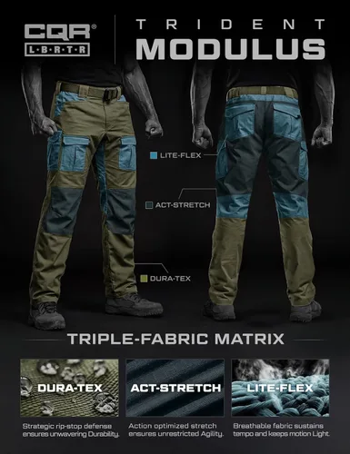 Miniatura 7 de CQR Pantalones tácticos Flex Ripstop para hombre, pantalones cargo elásticos resistentes al agua, pantalones de trabajo ligeros EDC para senderismo