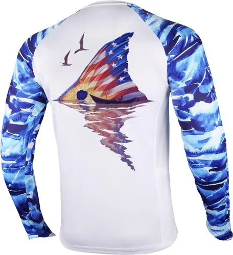 Miniatura 70 de Palmyth - Camiseta de pesca para hombre, con manga larga, protección solar ultravioleta FPU 50+, con bolsillo
