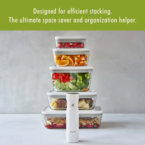 Miniatura 12 de ZWILLING Fresh & Save Recipiente hermético de vidrio para almacenamiento de alimentos, contenedor de preparación de comidas, tamaño mediano