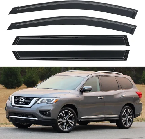 Miniatura 127 de YQAUTEC Viseras de Ventana Protectores de Lluvia para Honda Civic 2022 2023 2024 2025 2026, Deflectores de Viento de Ventilación de Ventana Fuera