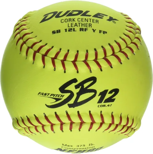 Miniatura 8 de Dudley Fastpitch Softballs Official USAB, USSSA, & NFHS Multiple 12 Count Options NFHS - Thunder Heat - Funda de piel amarilla de 12