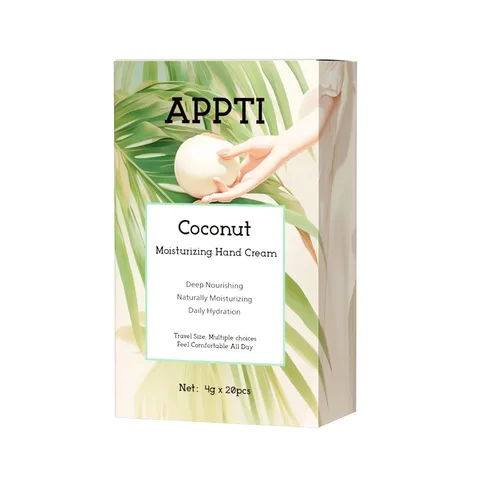 Miniatura 9 de Crema hidratante para manos, alivia y repara la loción de manos, crema de manos tamaño viaje, fragancia de coco, paquete de 20