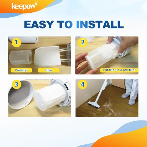 Miniatura 5 de KEEPOW Filtros de vacío compatibles con Makita T-03193 Filtro de vacío de repuesto compatible con aspiradoras Makita XLC02 LC01 BCL180 443060-3