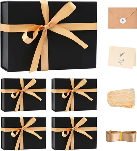 Miniatura 69 de LIFELUM Square Gift Box with Magnetic Lid, Card, Sticker, Ribbon, Shredded Paper Filler for Business, Wedding, Birthdays