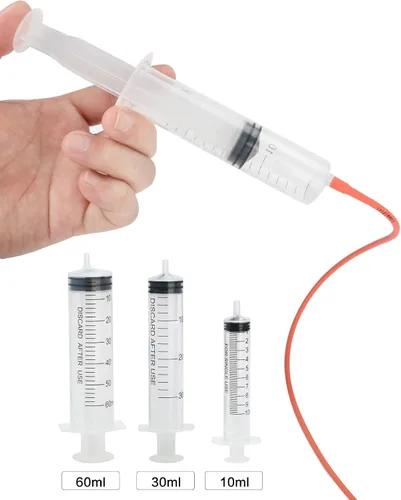 Miniatura 4 de Kit de suministros de alimentación para mascotas, paquete de 3 tubos de alimentación de goma roja (8 Fr, 10 Fr, 14 Fr) con 3 jeringas de 10/30/2.0