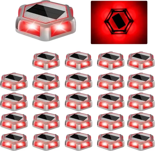 Miniatura 14 de Luces solares para muelle de entrada, 16 paquetes impermeables de 1200 mAh para exteriores, luces LED de aluminio para exteriores, luz de Azul