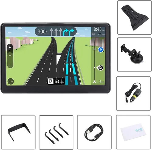 Miniatura 7 de Navegación GPS con pantalla táctil de 7 pulgadas para automóvil, camión y RV con mapas 2025 - Alertas de advertencia de velocidad y luz roja