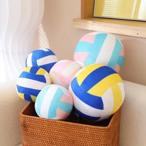Miniatura 3 de XIYUAN Almohada de felpa de baloncesto de fútbol de 8.6 pulgadas, juguetes de peluche de pelota de fútbol suave, almohada deportiva esponjosa