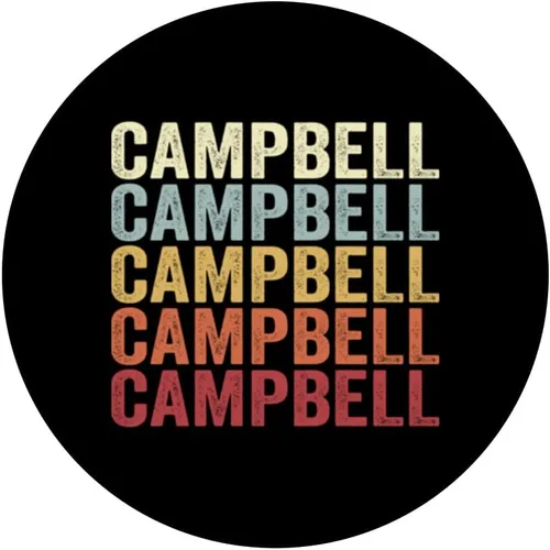 Miniatura 3 de Campbell Florida Campbell FL Retro Vintage Text PopSockets Swappable PopGrip