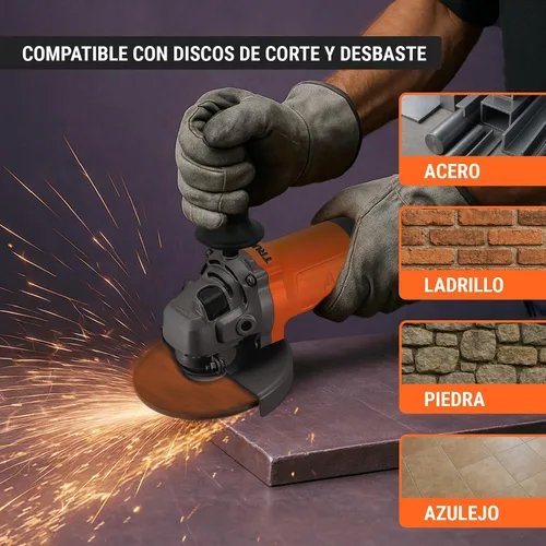 Miniatura 5 de Amoladora angular 4-1/2 ', profesional, 700 W