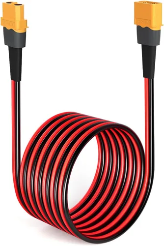Miniatura 9 de ELFCULB 10AWG 2FT XT60 Cable de Extensión 2 6 10 20 35 50 75 100FT Conector XT60 Hembra a Macho para Batería RC Estación de Energía Portátil Panel