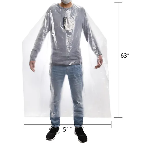 Miniatura 3 de Hedume 120 capas desechables para peluquería, 63 x 51 pulgadas, capa de peluquería desechable, capas de champú impermeables para peluquería, salón