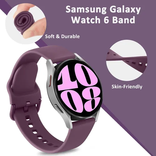 Miniatura 2 de 4 PACK Bands Compatible with Samsung Galaxy Watch 4 40mm 44mm/ 4 Classic 42mm 46mm, 20mm Adjustable Silicone Sport Replacement Strap for Samsung