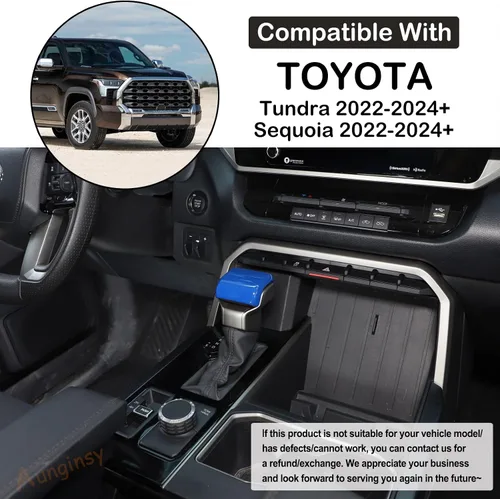 Miniatura 3 de Aunginsy Cubierta de freno de mano para palanca de cambios de automóvil, compatible con Toyota Tundra 2022+, Sequoia 2023+ y Tacoma 2024+, perilla