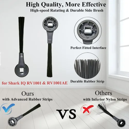 Miniatura 4 de Para Shark IQ RV100AE RV1000 UR1000SR Partes de vacío principal/lateral cepillo y filtro RV1001 AV970 AV993 RV912S AV1002AE robot aspirador