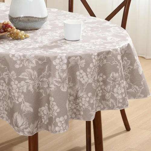 Miniatura 22 de Grapevines - Mantel de vinilo pesado de franela de vinilo de calibre 4 con estampado de uva contemporánea, para interiores y exteriores, cuadrado