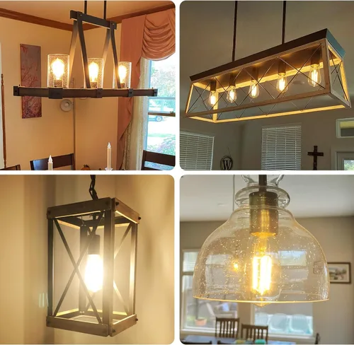 Miniatura 7 de Qingmiao – Bombillas LED vintage con diseño Edison, ST58 regulables de 4W, base E26, equivalente a 40W, luz LED blanca suave de 3000K, bombillas