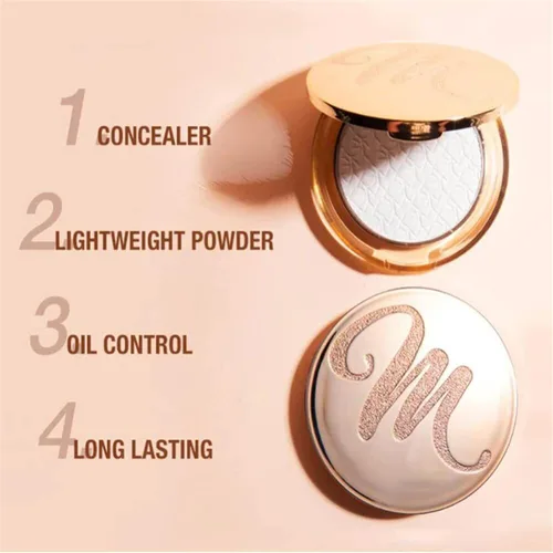 Miniatura 3 de Polvo facial Gold Diamond, para corrector e ilumina todo el día, de larga duración y control de aceite, cosméticos faciales ligeros