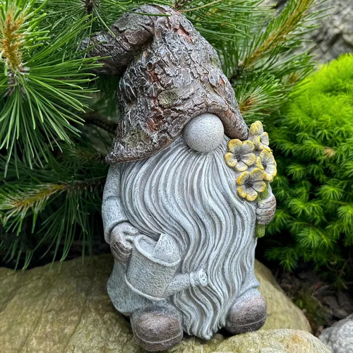Miniatura 9 de Mood Lab Gnomo de jardín – Figura de gnomo de llave – Estatua de césped de 9.25 pulgadas – para decoración al aire libre o de la casa