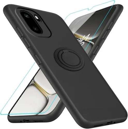 Miniatura 9 de Funda compatible con Blackview Shark 6/Oscal Tiger 8 con protector de pantalla, soporte de anillo giratorio de 360°, TPU a prueba de golpes, funda