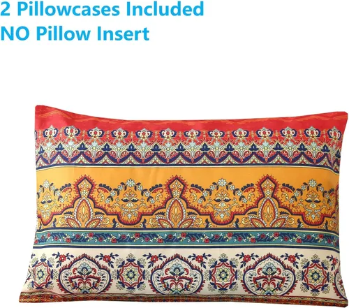 Miniatura 4 de SDIII Sábana bajera ajustable azul floral individual con 2 fundas de almohada, no incluye sábana encimera, microfibra suave azul vintage, sábanas