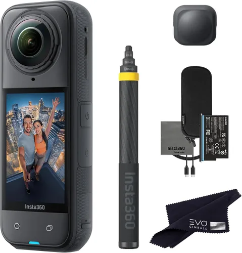 Miniatura 9 de Insta360 X5 Extended Selfie Stick Bundle ((3m/9.8ft))-8K impermeable 360 cámara de acción con sensores de 1/1.28" 48MP, video 8K 360 HDR, 72MP 360