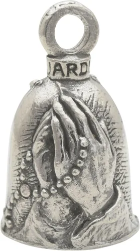 Miniatura 17 de Guardian Bell Campana religiosa de buena suerte con llavero y bolsa de regalo de terciopelo negro Campana de motocicleta Peltre sin plomo