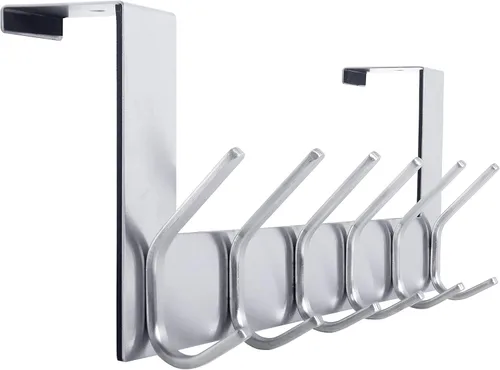 Miniatura 16 de WEBI - Perchero de 6 ganchos para abrigos, para colgar sobre la puerta, ideal para colgar toallas, ropa y abrigos en la puerta del baño Blanco