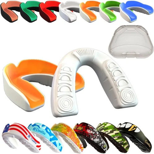 Miniatura 13 de Protector Bucal Hervir y Morder (Jóvenes y Adultos) DA Boquilla Deportiva de Ajuste Personalizado para Fútbol Americano, Hockey, Rugby, Lacrosse