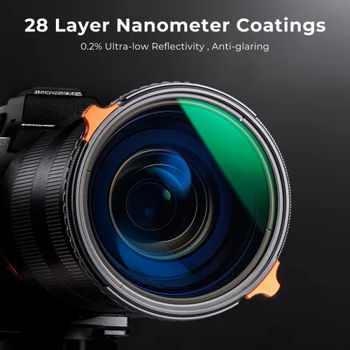 Miniatura 6 de K&F CONCEPT 49 mm ND4-64 (2-6 paradas) Filtro de lente ND variable y filtro polarizador CPL 2 en 1, 28 capas multi-revestidas polarizantes