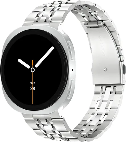 Miniatura 6 de Correas sin huecos compatibles con Samsung Galaxy Watch 8 de 1.575 pulgadas/1.732 pulgadas/Classic 1.811 pulgadas 2025, repuesto de metal de acero