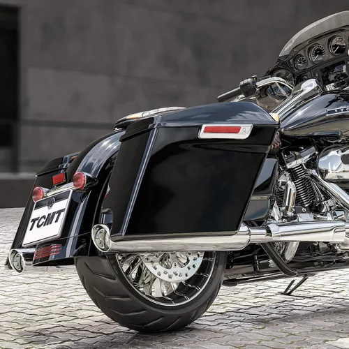 Miniatura 4 de TCMT Alforjas alargadas de 5 pulgadas con llave de cierre para Harley 2014-2024 Touring Road King Electra Street Glide Alforjas Estilo F
