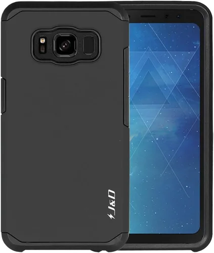 Miniatura 4 de J&D Funda compatible con Galaxy S8 Active, resistente de doble capa híbrida a prueba de golpes, resistente, no para S8 o S8 Edge, color negro