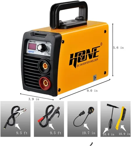 Miniatura 3 de HONE ARC – Soldadora 110V/220V, Soldador de palo real de 140Amp, máquina de soldadura digital IGBT inversor con pantalla LCD, arranque en caliente