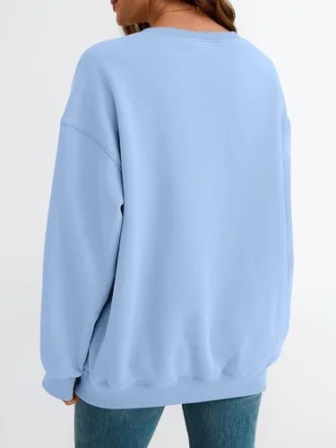 Miniatura 69 de EFAN Sudaderas de gran tamaño con cuello redondo Y2K para mujer, sudaderas con capucha para otoño, moda 2025, ropa para adolescentes y niñas, lindo