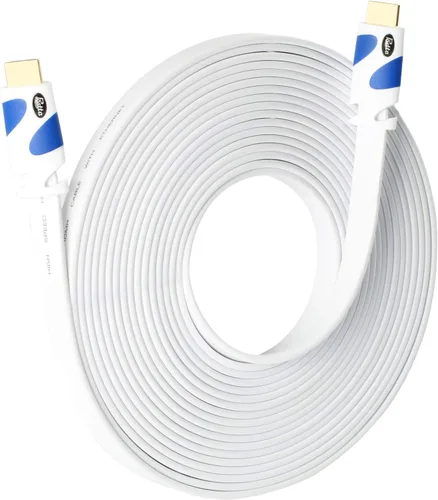 Miniatura 9 de Postta Cable HDMI plano de 100 pies, cable HDMI 2.0 plano con refuerzo de señal incorporado, soporte 4K, 3D, 1080p, Ethernet y retorno de audio