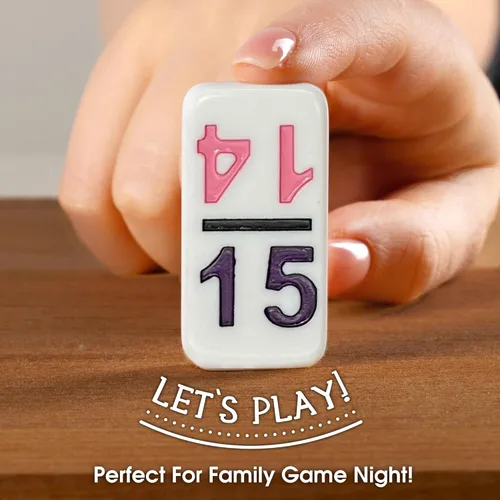 Miniatura 6 de CHH 15 Dominó doble profesional con números de color - Juego de dominó de 136 piezas para todas las edades