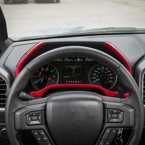 Miniatura 7 de Voodonala Moldura roja para tablero de instrumentos para Ford F150 F250 F350 Super Duty 2015, 2016, 2017, 2018, 2019, 2020 (rojo, 3 piezas)