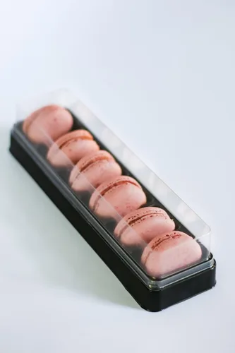 Miniatura 2 de Vend Exchange - Recipientes de plástico transparente para macarrones, se adapta a 6 macarons (paquete de 15)