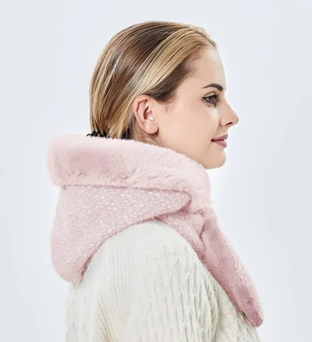 Miniatura 29 de Gorros de invierno para mujer, pasamontañas, bufanda, para clima frío, conjunto para mujer, gorro con capucha