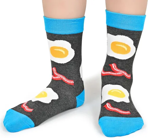 Miniatura 6 de Dsia Zamur Calcetines altos para niños y niñas, paquete de 4 a 6 unidades + caja de regalo, novedosos calcetines de pantorrilla coloridos para niños