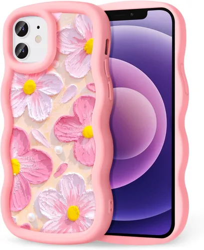 Miniatura 61 de Compatible con iPhone SE/8/7 Funda para Mujeres y Niñas, Marco Ondulado Rizado con Patrón Lindo, Estética Delgada Suave Silicona TPU Parachoques