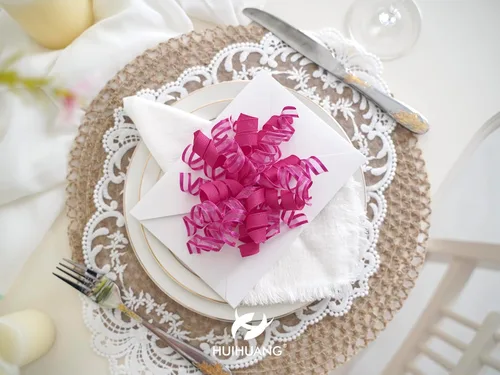 Miniatura 8 de HUIHUANG Lazos de color rosa intenso para envolver regalos, lazo de regalo rizado de 5 pulgadas x 8 unidades, lazos de cinta autoadhesivos para Rosa