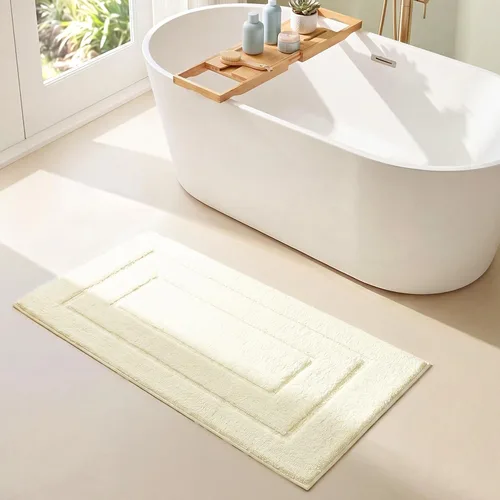 Miniatura 136 de GRANNY SAYS Juego de 2 alfombras de baño de microfibra súper suave y absorbente para baño, antideslizantes, lavables, juego de alfombras de baño Gris