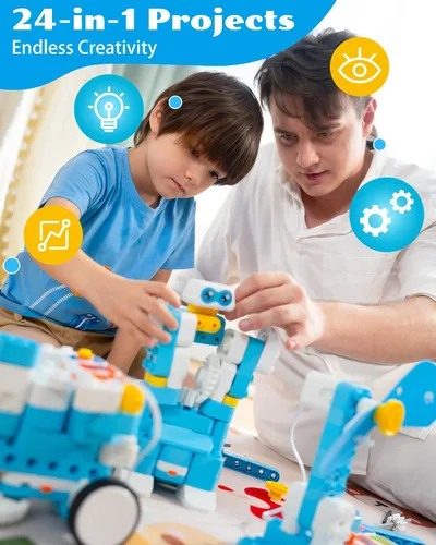 Miniatura 4 de WhalesBot B3 Pro Kit de Robot de Programación 24-en-1 STEM Juguetes para Niños 4+, Lápiz Inteligente Avanzado y Tarjetas de Programación, Juguetes