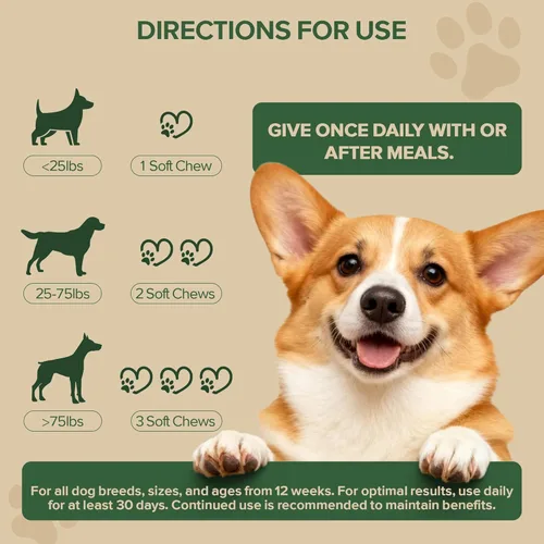 Miniatura 7 de Probióticos para Perros - Probióticos para perro para levadura, piel con picazón y oídos con picazón, salud digestiva, alivio de diarrea, apoyo