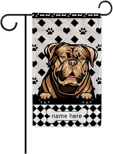 Miniatura 29 de Bandera personalizada de jardín para perro, lindo perro salchicha salchicha, lunares, búfalo, bandera a cuadros para decoración del hogar al aire