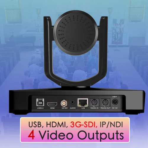 Miniatura 8 de Cámara NDI PTZ de Seguimiento Automático AI, Cámara PTZ HDMI SDI de Transmisión en Vivo con Zoom 4K para Adoración en la Iglesia y Eventos en Vivo