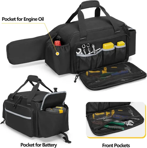 Miniatura 4 de samdew Estuche de transporte para motosierra de 10 y 12 pulgadas compatible con motosierra eléctrica inalámbrica EGO Power+, bolsa de almacenamiento