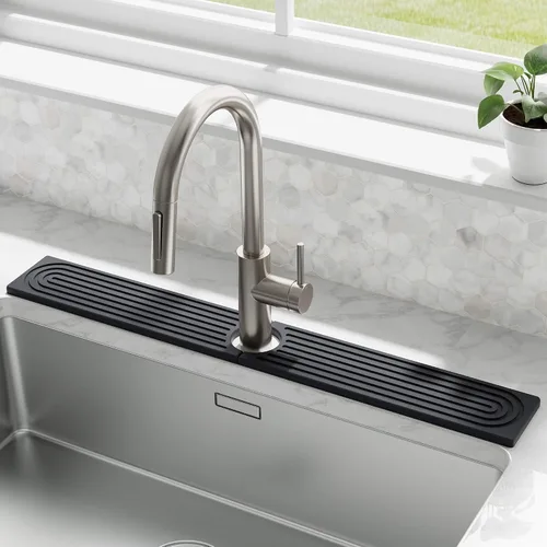 Miniatura 12 de DK177 Tapete para grifo para fregadero de cocina, bandeja de piedra absorbente de agua para fregadero, tapete de grifo de secado rápido